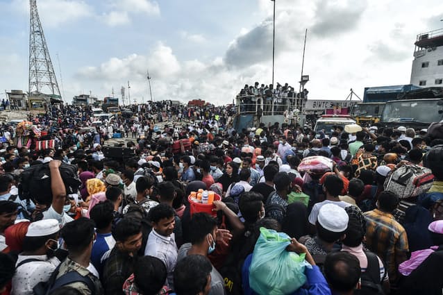バングラデシュの新規感染者、過去最多の８３６４人!!　労働者数万人が首都脱出