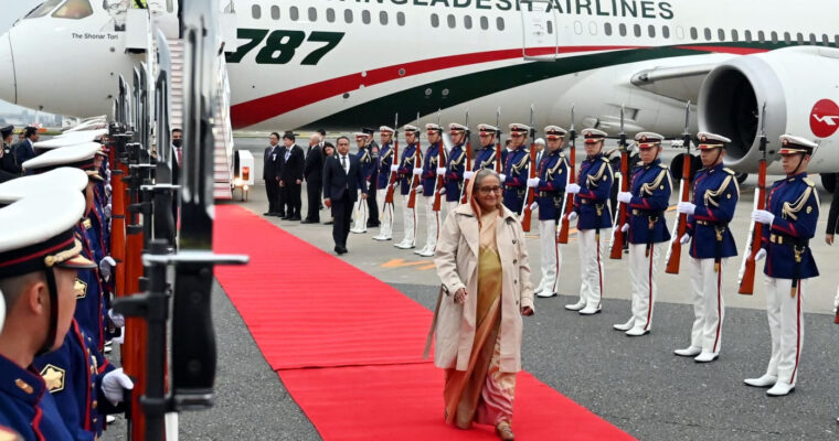 バングラデシュのハシナ首相が東京に到着！！